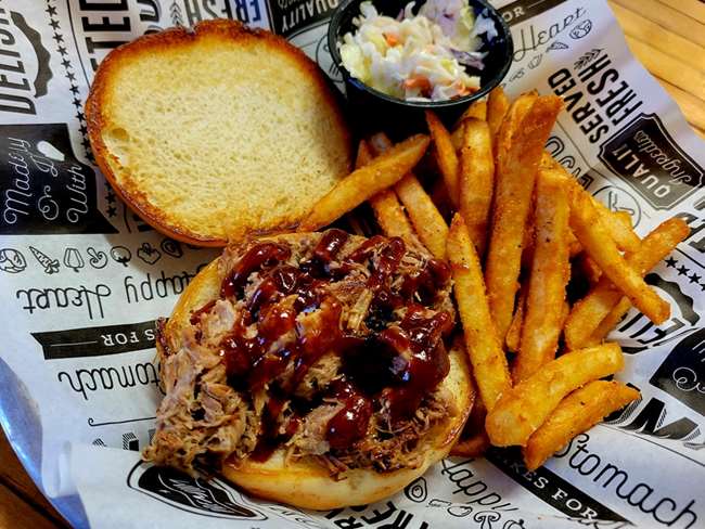 Bourbon BBQ Pulled Pork Sandwich